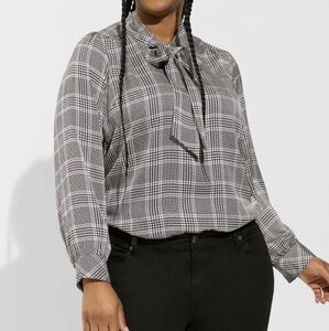 Houndstooth blouse